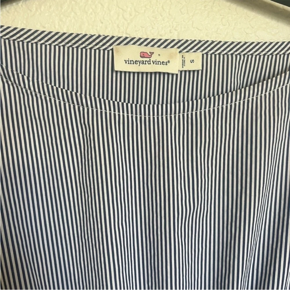 Vineyard Vines Smocked Waist Fit & Flare Striped Dress - Picture 6 of 12